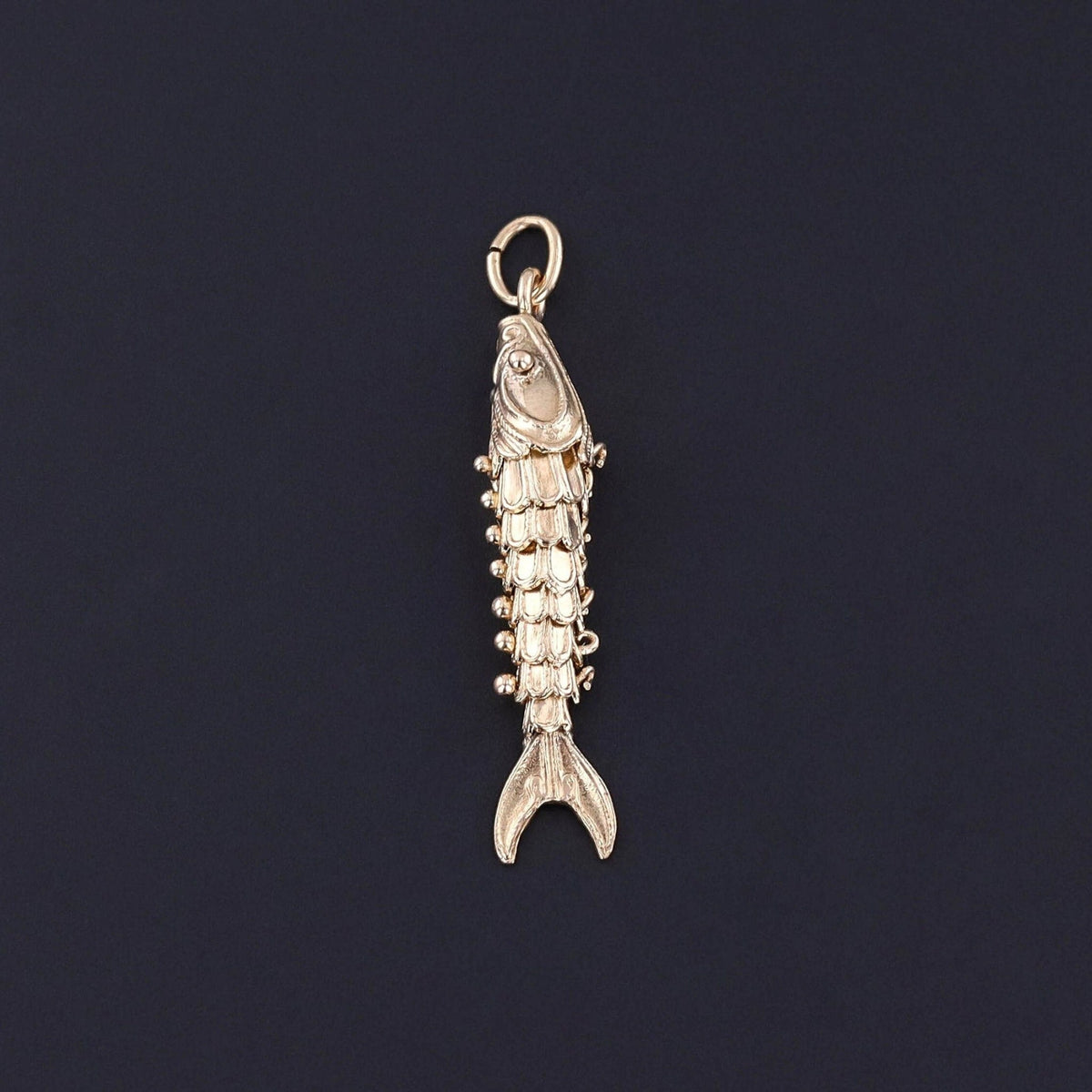 Vintage Fish Charm of 14k Gold - Trademark Antiques