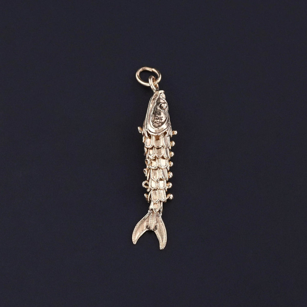 Vintage Fish Charm of 14k Gold - Trademark Antiques