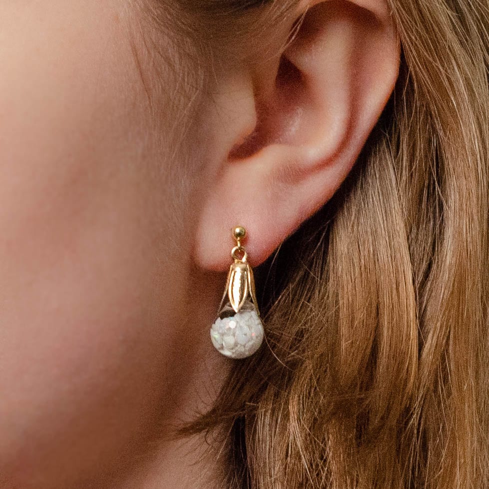 Vintage Floating Opal Earrings - Trademark Antiques