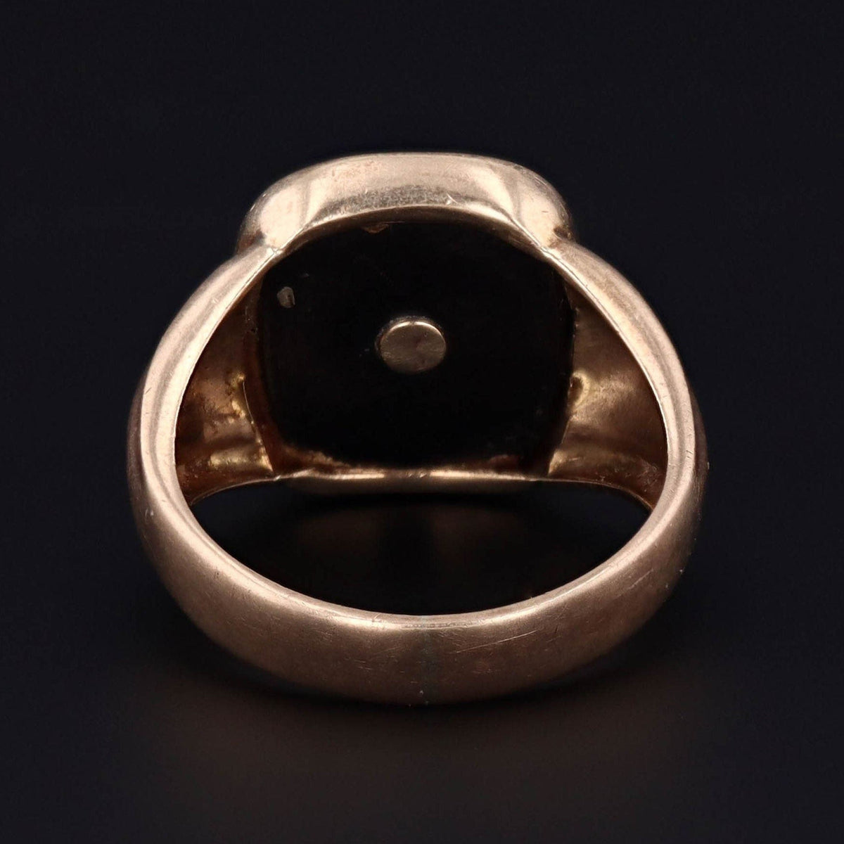 Vintage Four Leaf Clover Onyx Conversion Ring of 10k Gold - Trademark Antiques
