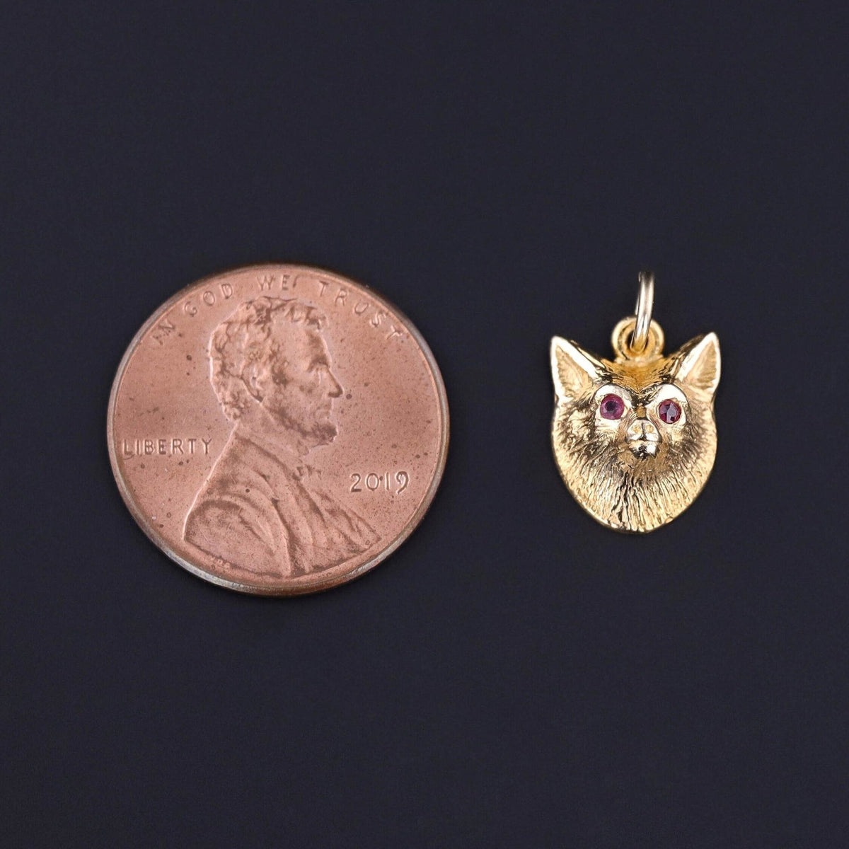 Vintage Fox Charm of 14k Gold - Trademark Antiques