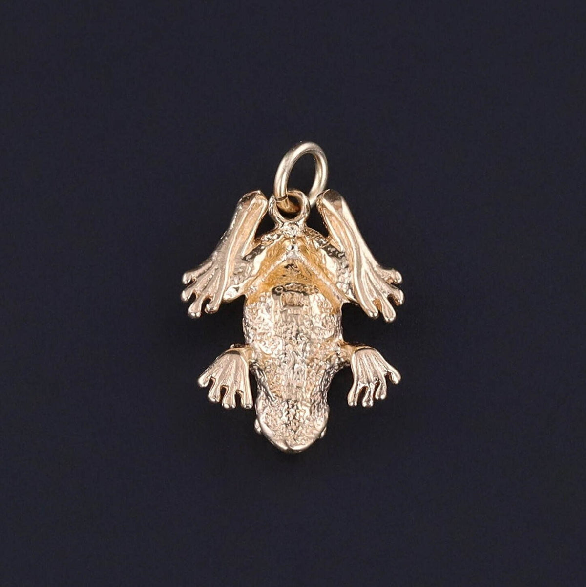 Vintage Frog Charm of 14k Gold - Trademark Antiques