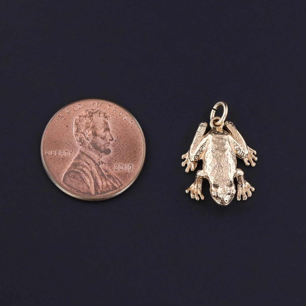 Vintage Frog Charm of 14k Gold - Trademark Antiques