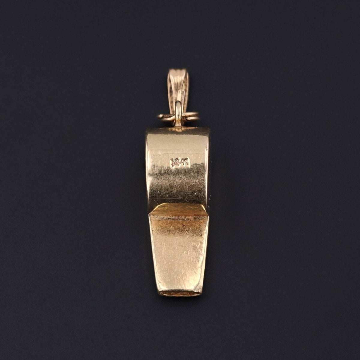 Vintage Functioning Whistle Pendant of 14k Gold - Trademark Antiques