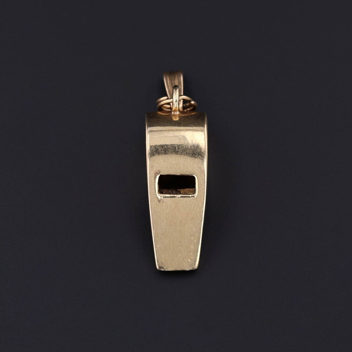 Vintage Functioning Whistle Pendant of 14k Gold - Trademark Antiques
