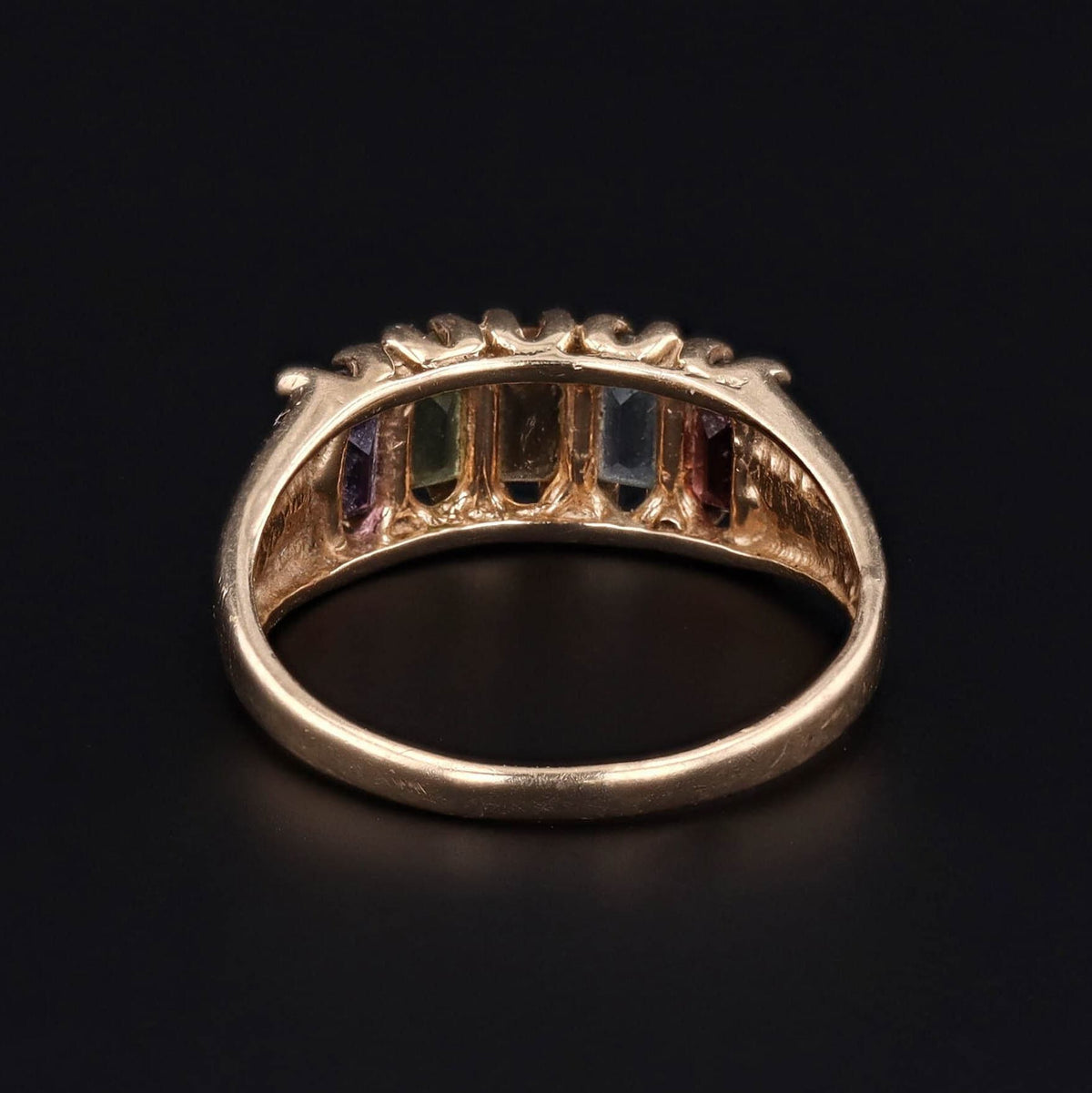 Vintage Gemstone Ring | Rainbow Ring - Trademark Antiques