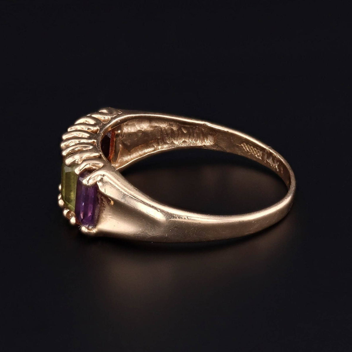 Vintage Gemstone Ring | Rainbow Ring - Trademark Antiques