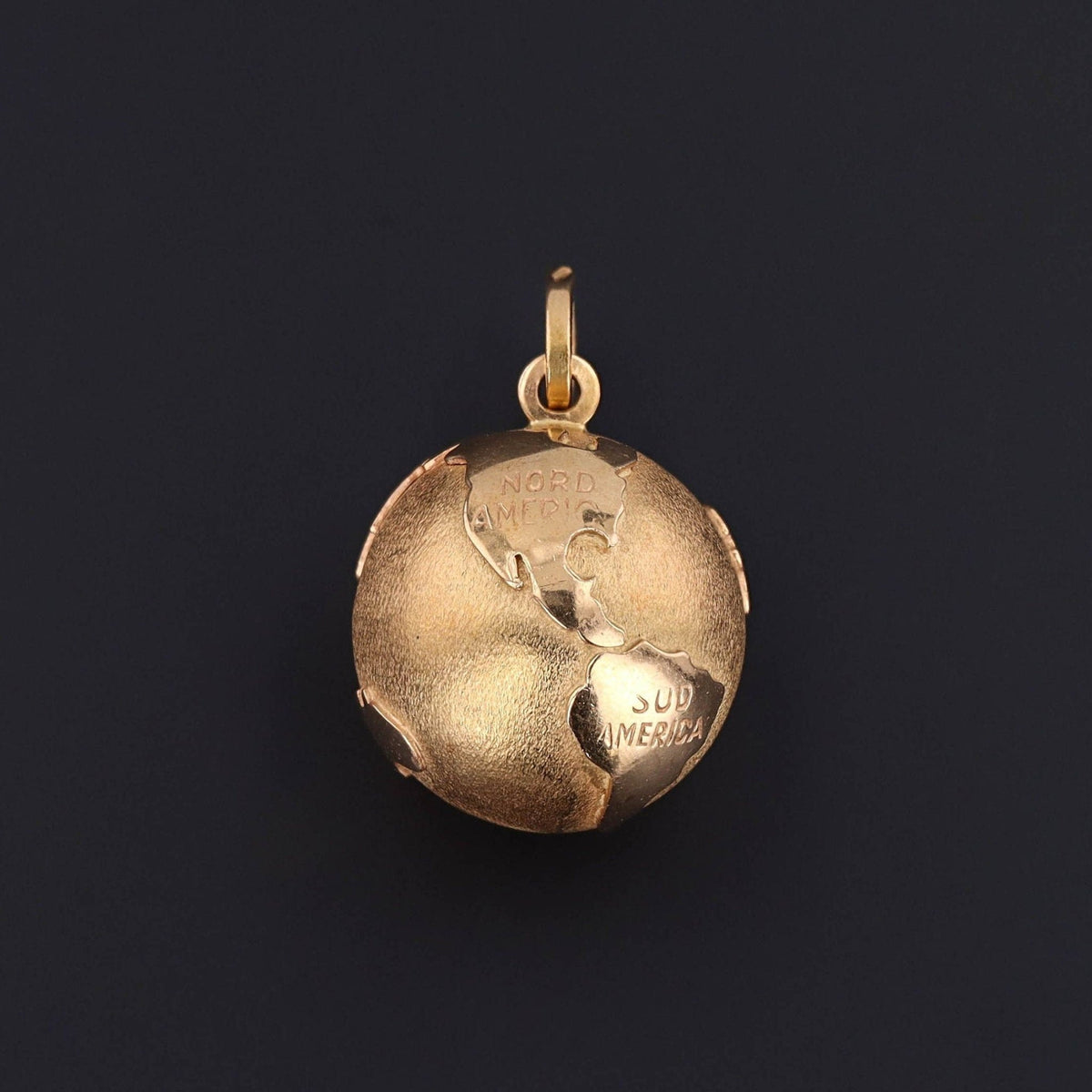 Vintage Globe Pendant of 18k Gold - Trademark Antiques