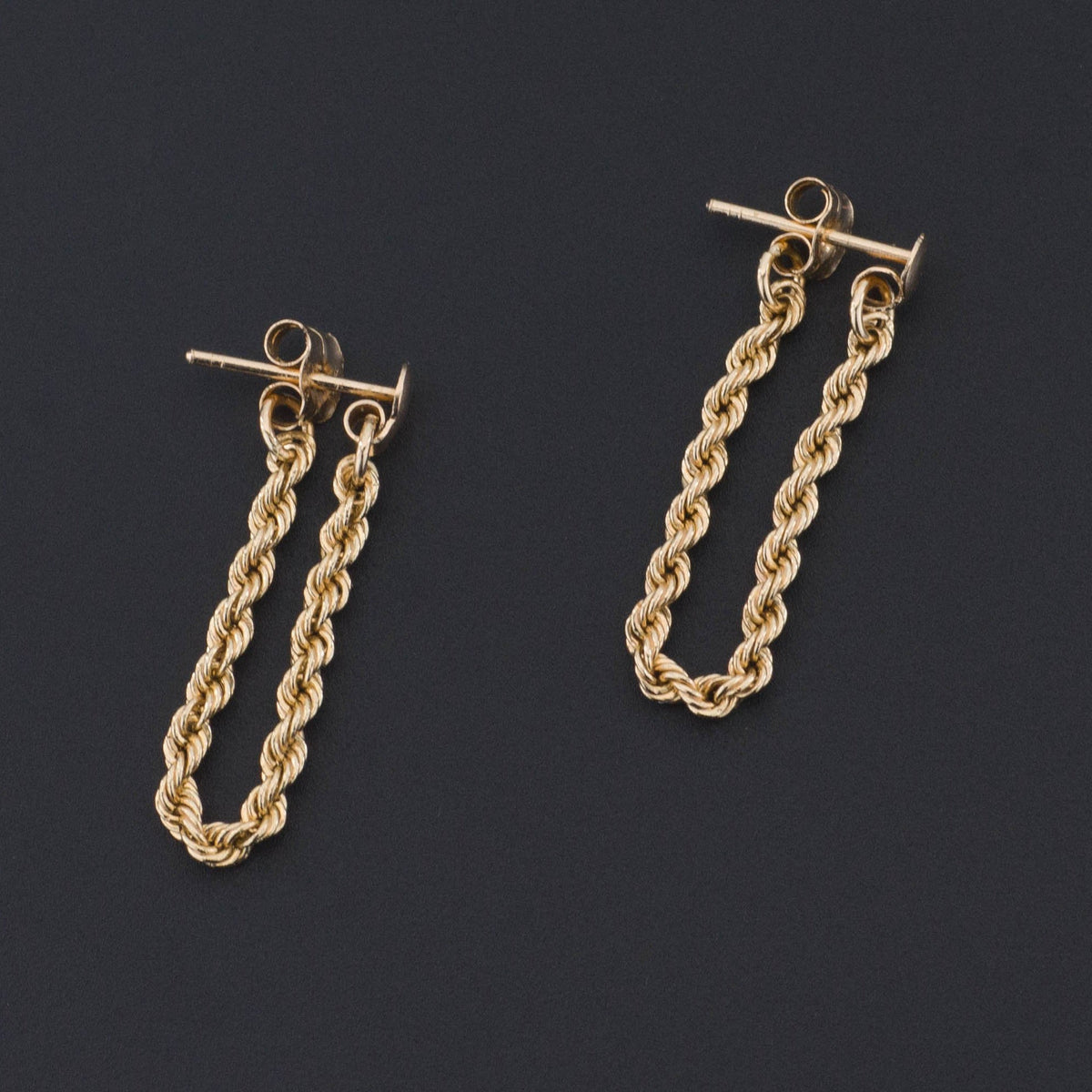 Vintage Gold Flexible Hoop Earrings | 14k Gold Hoop Earrings - Trademark Antiques