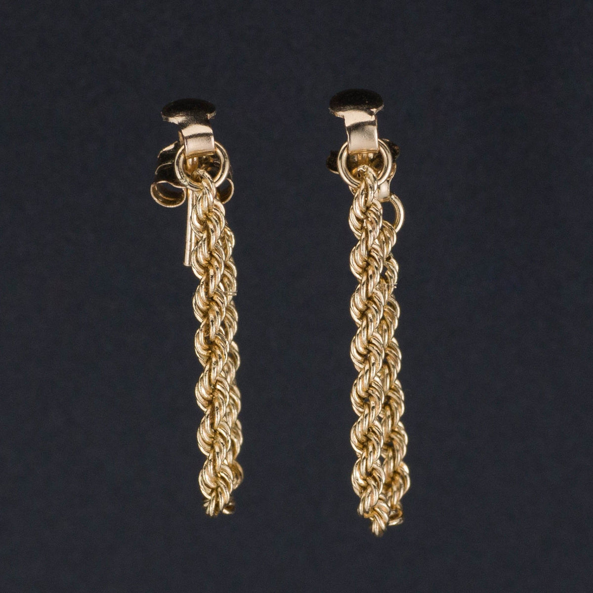 Vintage Gold Flexible Hoop Earrings | 14k Gold Hoop Earrings - Trademark Antiques