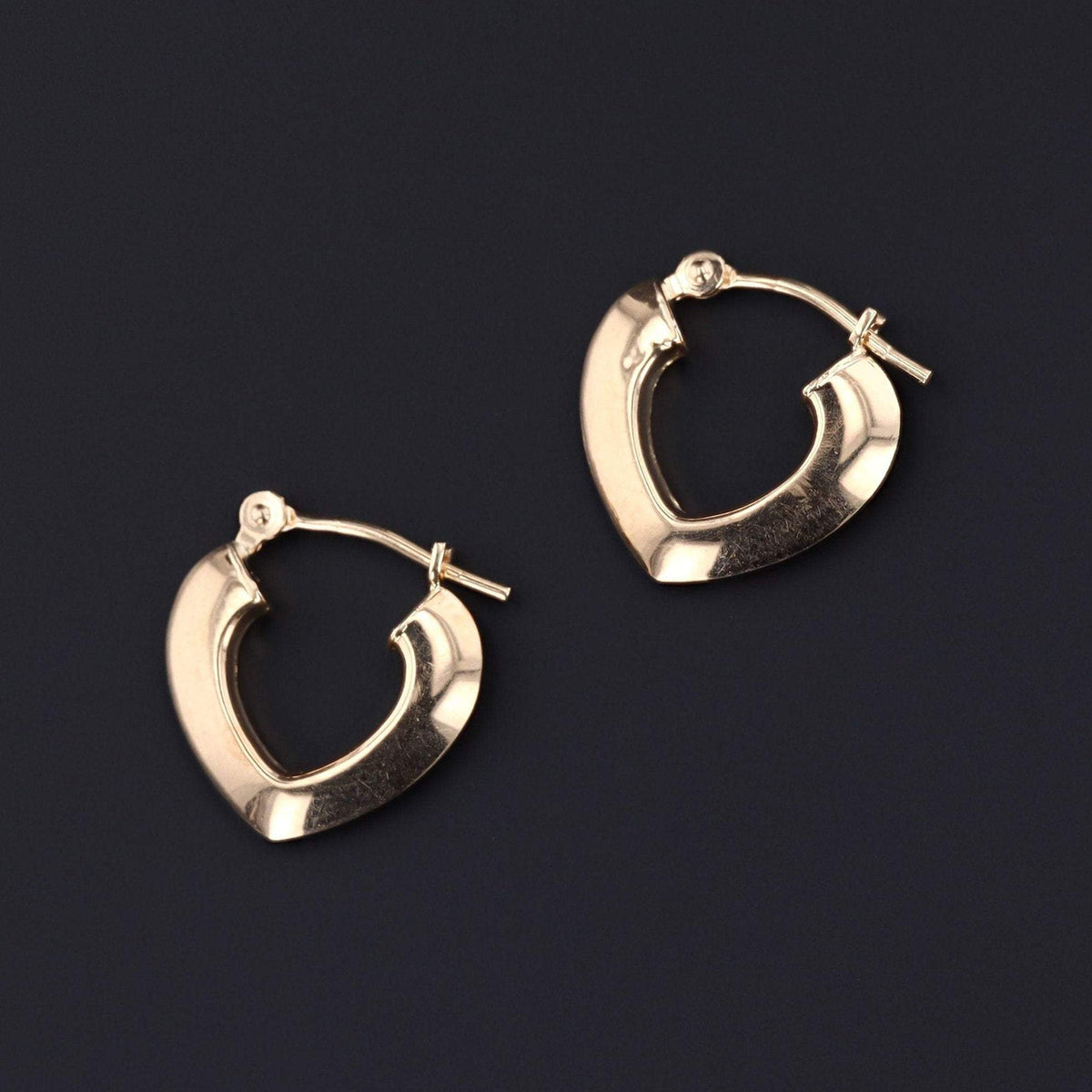 Vintage Gold Hoop Earrings | 14k Gold Hoop Earrings - Trademark Antiques