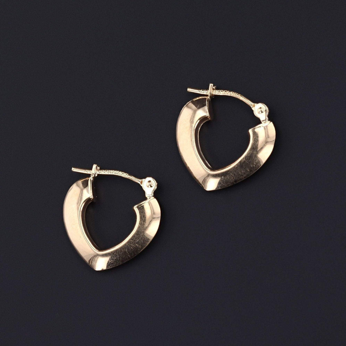 Vintage Gold Hoop Earrings | 14k Gold Hoop Earrings - Trademark Antiques