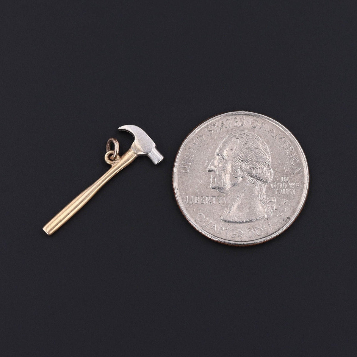 Vintage Hammer Charm of 14k Gold - Trademark Antiques