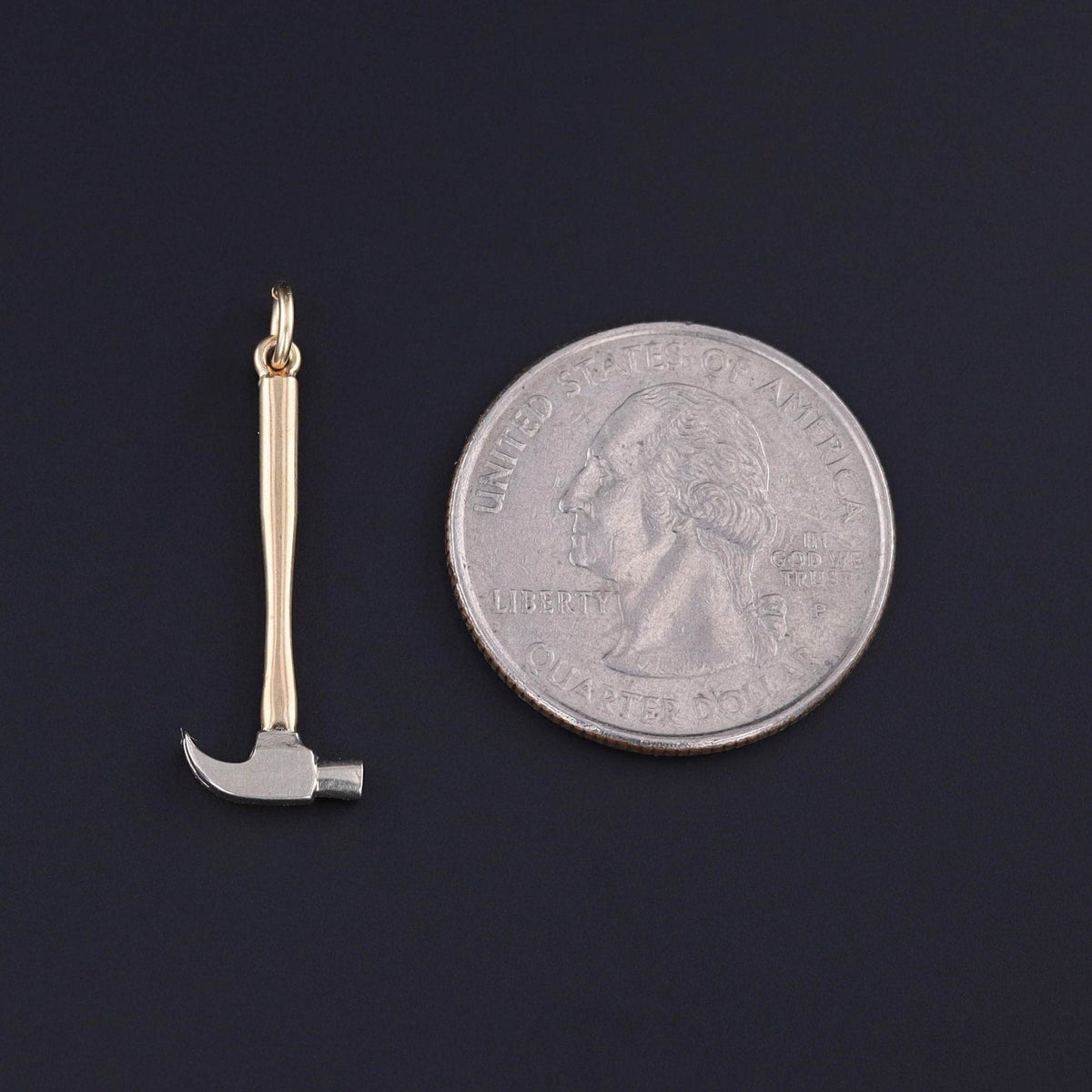 Vintage Hammer Charm of 14k Gold - Trademark Antiques