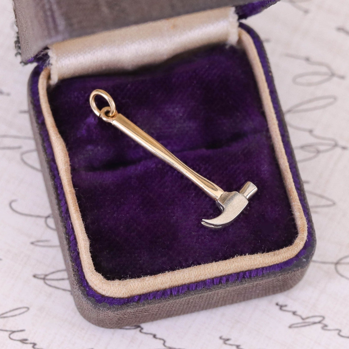 Vintage Hammer Charm of 14k Gold - Trademark Antiques