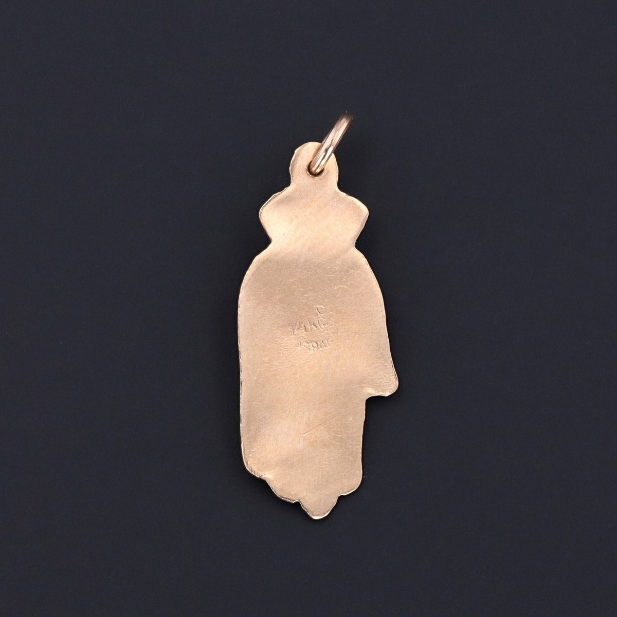 Vintage Hamsa Charm | 14k Gold Charm - Trademark Antiques