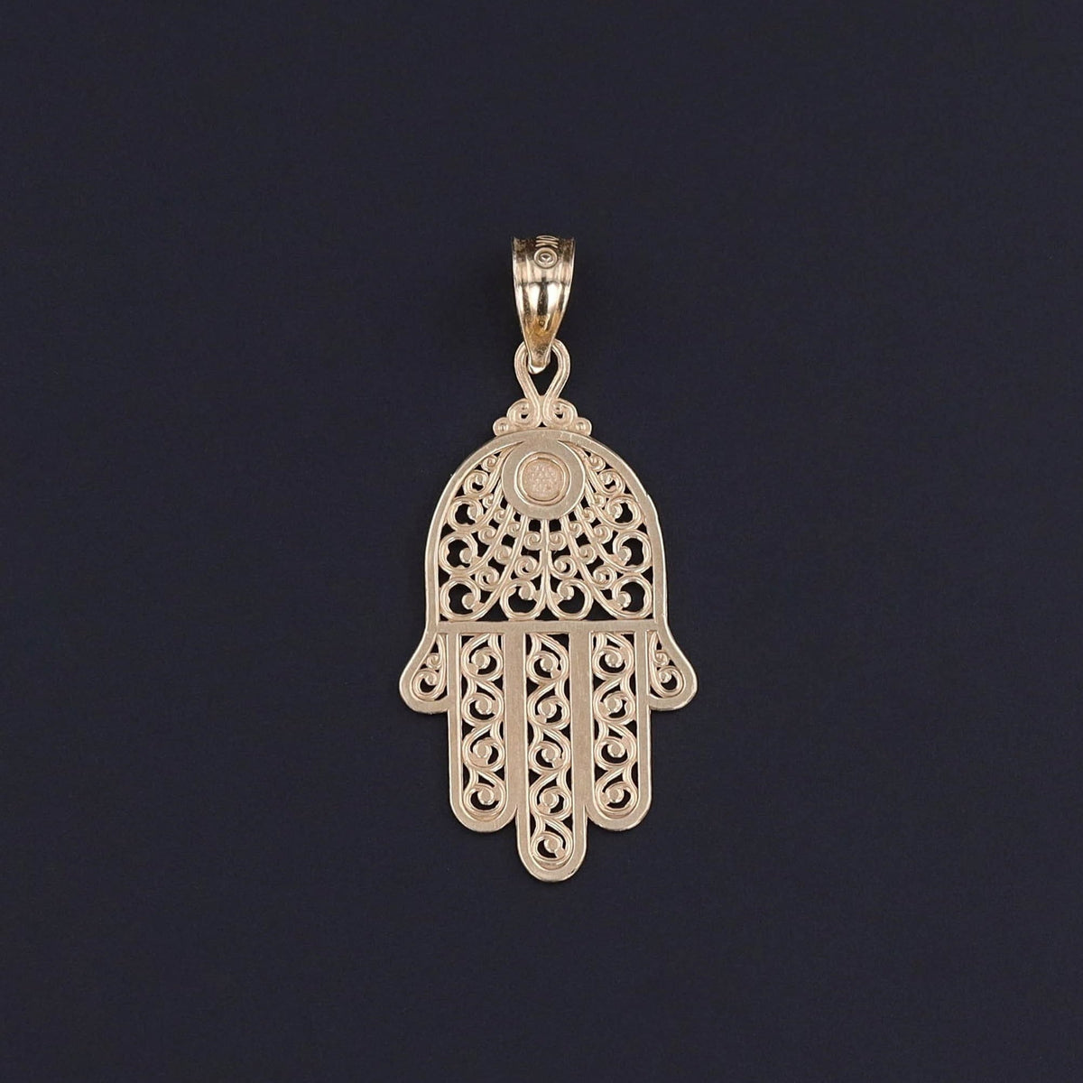 Vintage Hamsa Charm of 10k Gold - Trademark Antiques