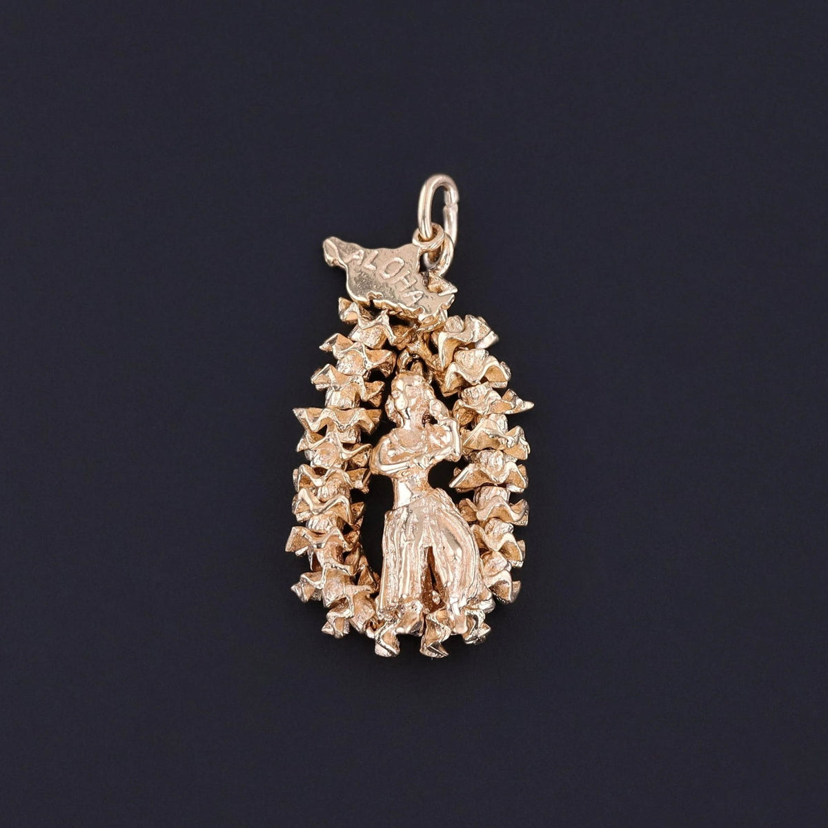 Vintage Hawaii Charm of 14k Gold - Trademark Antiques