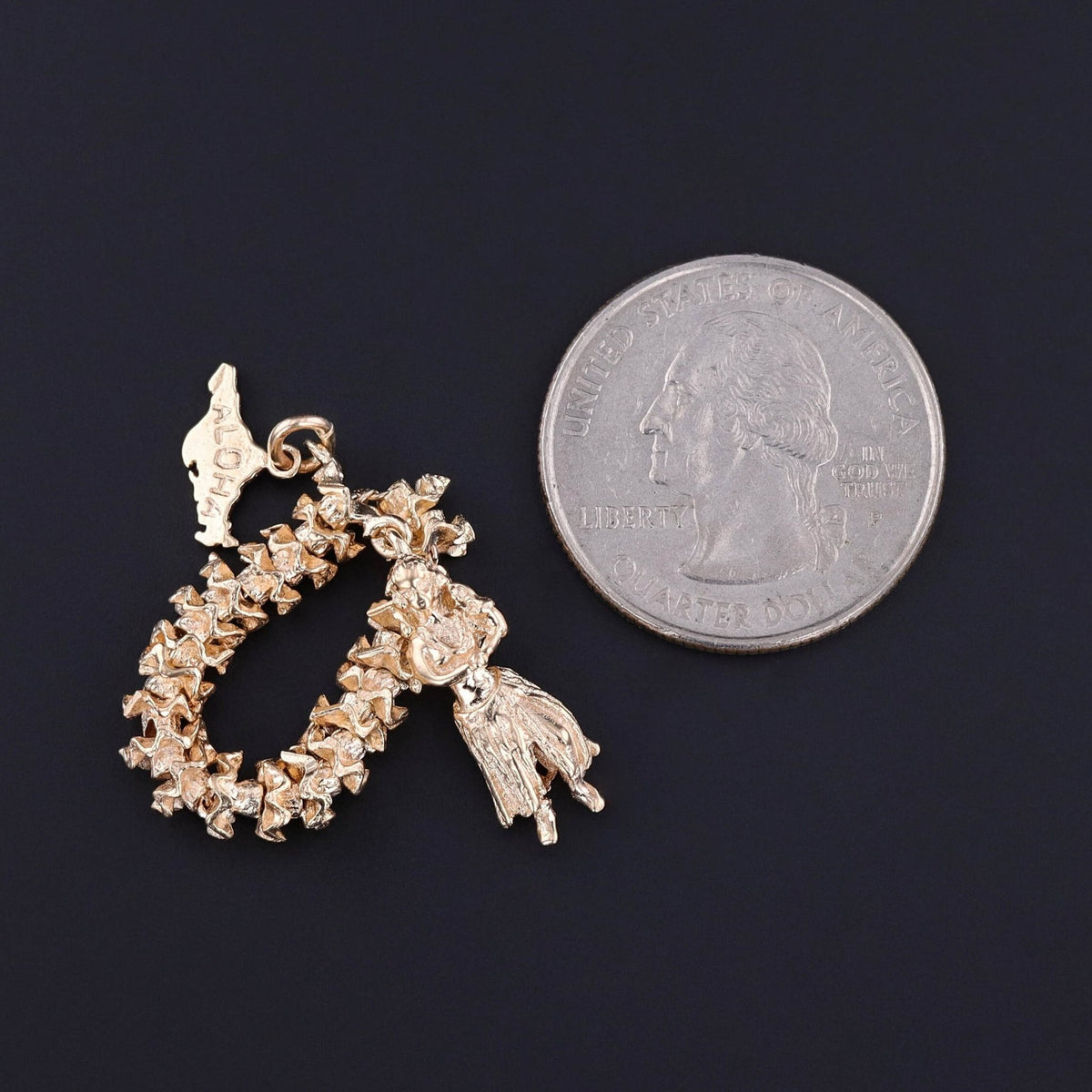 Vintage Hawaii Charm of 14k Gold - Trademark Antiques