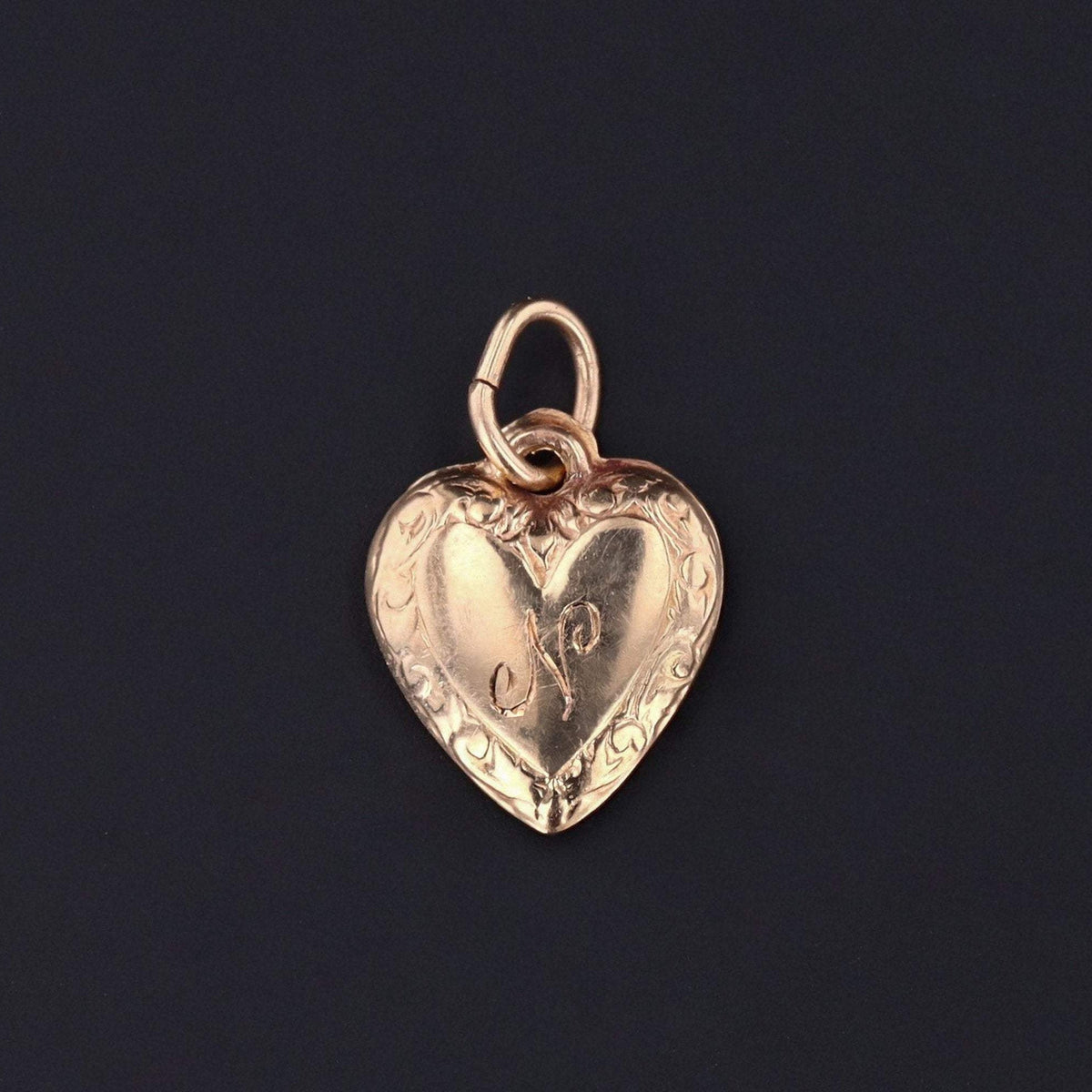 Vintage Heart Charm | 10k Gold Heart - Trademark Antiques