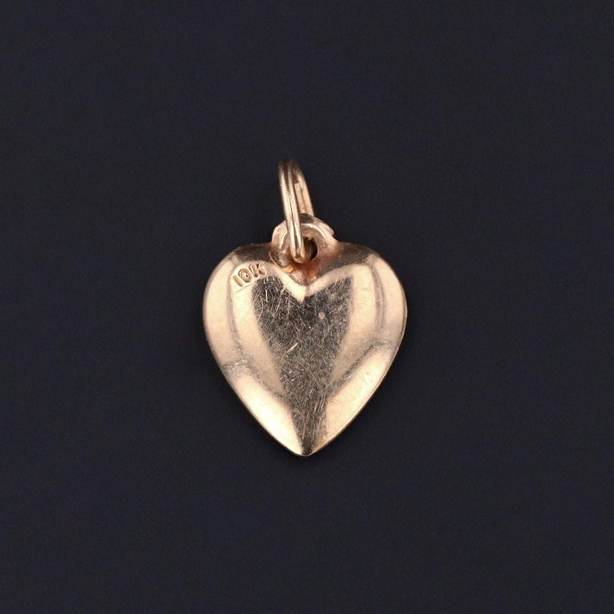 Vintage Heart Charm | 10k Gold Heart - Trademark Antiques