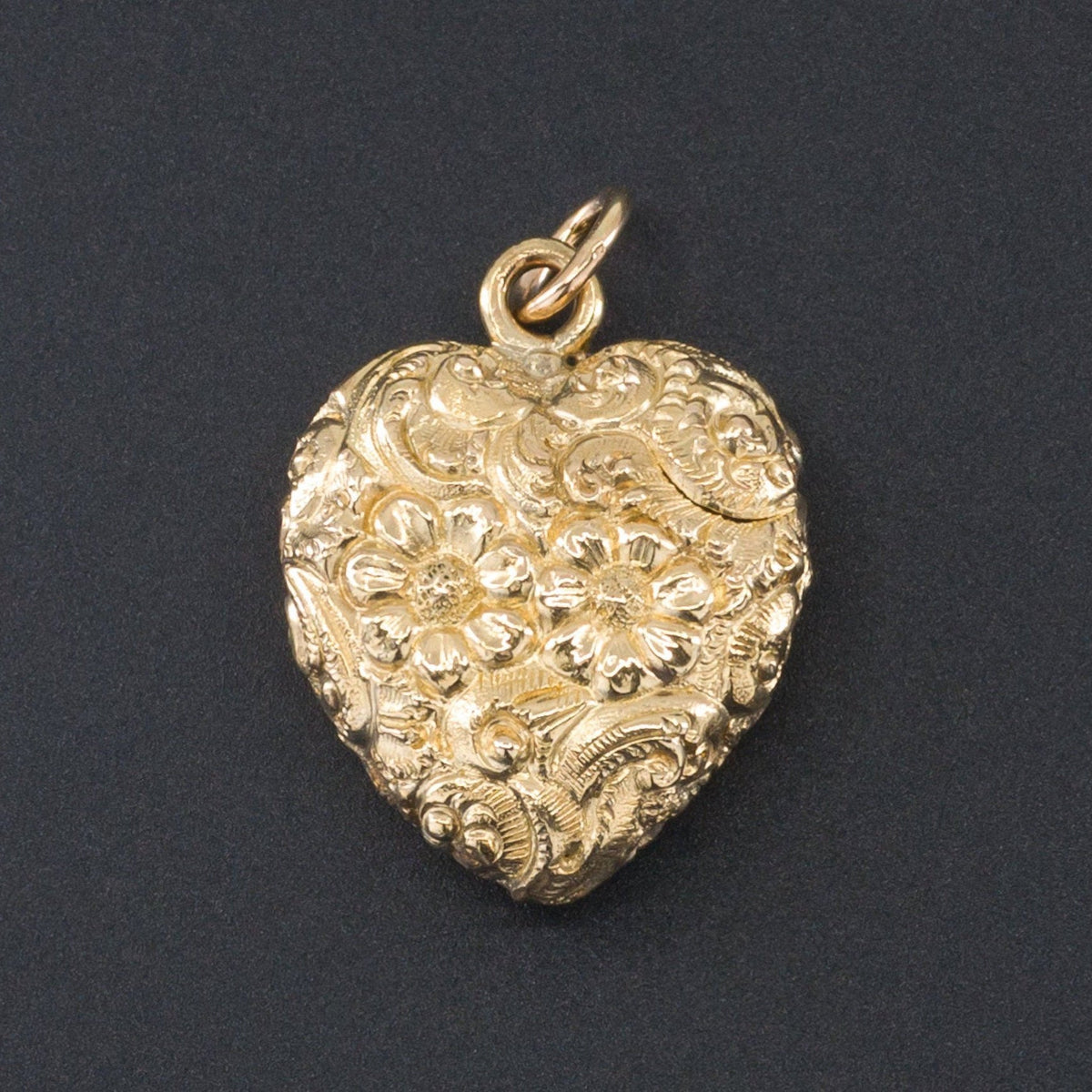 Vintage Heart Charm | 14k Gold Heart - Trademark Antiques