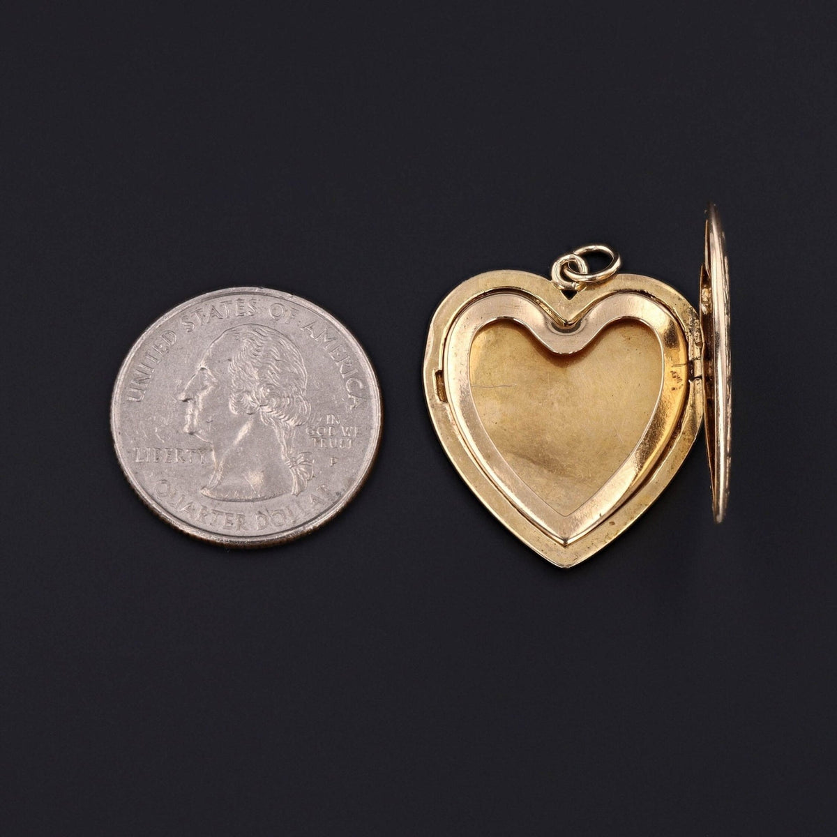 Vintage Heart Locket of 14k Gold - Trademark Antiques