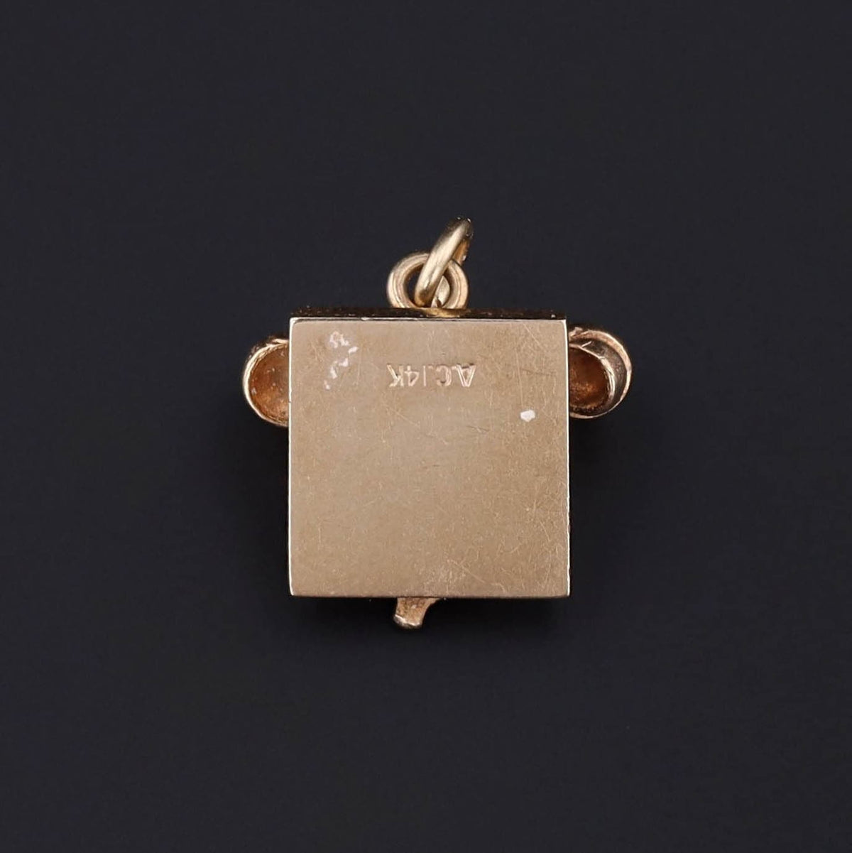 Vintage Hello I Love You Telephone Charm of 14k Gold - Trademark Antiques
