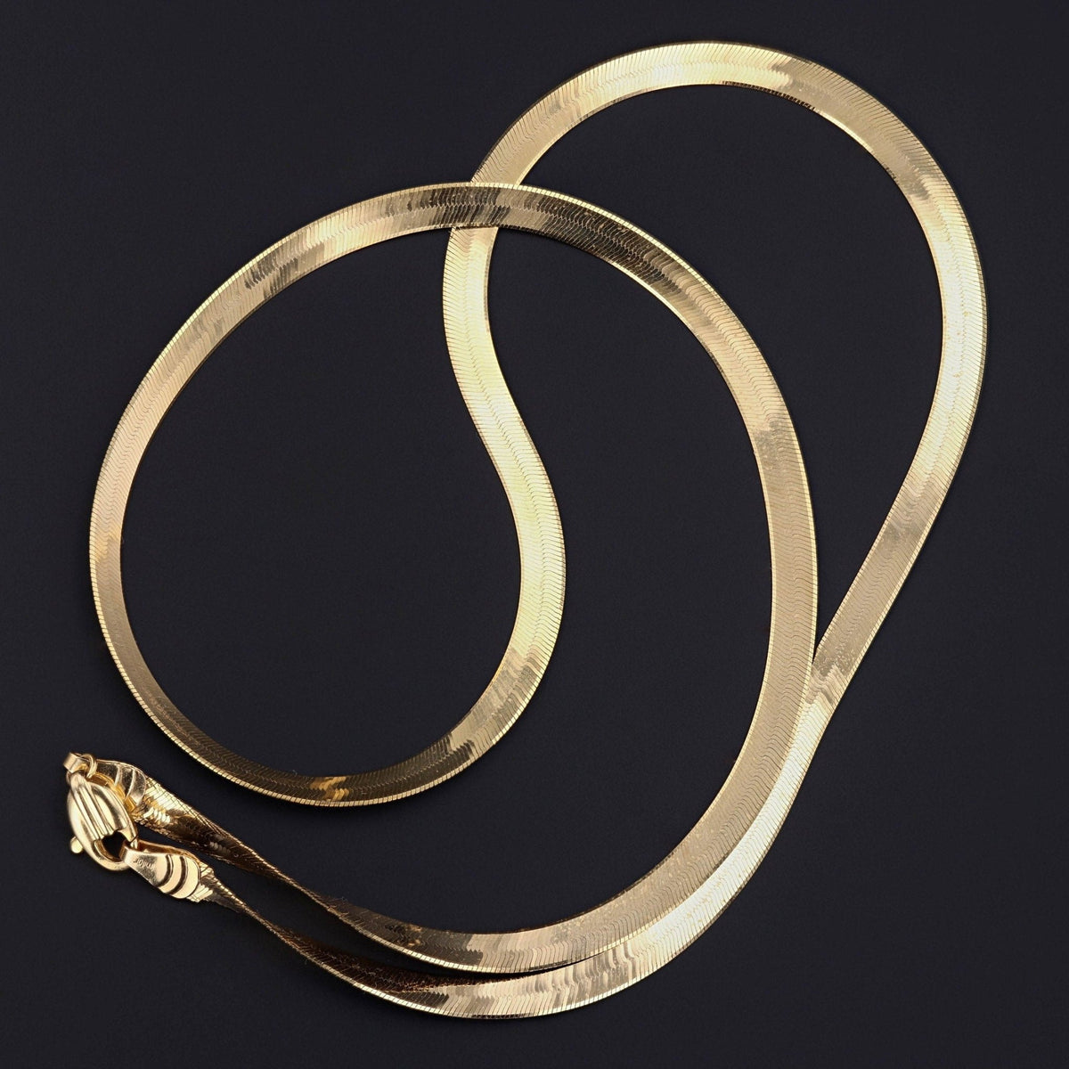 Vintage Herringbone Chain of 14k Gold - Trademark Antiques