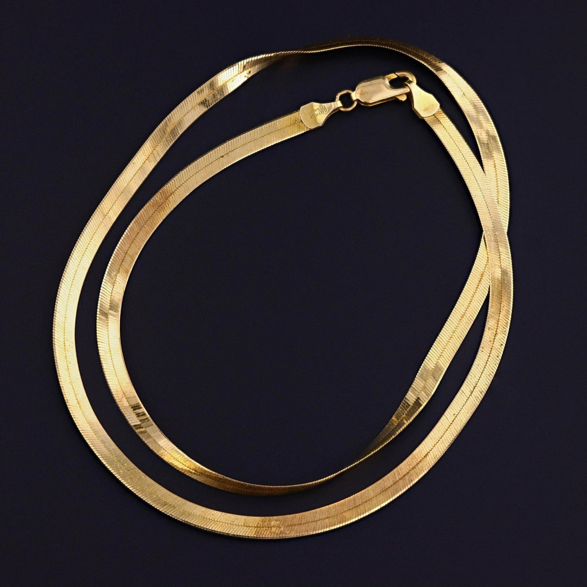 Vintage Herringbone Chain of 14k Gold - Trademark Antiques