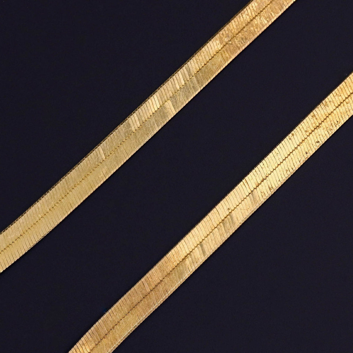 Vintage Herringbone Chain of 14k Gold - Trademark Antiques