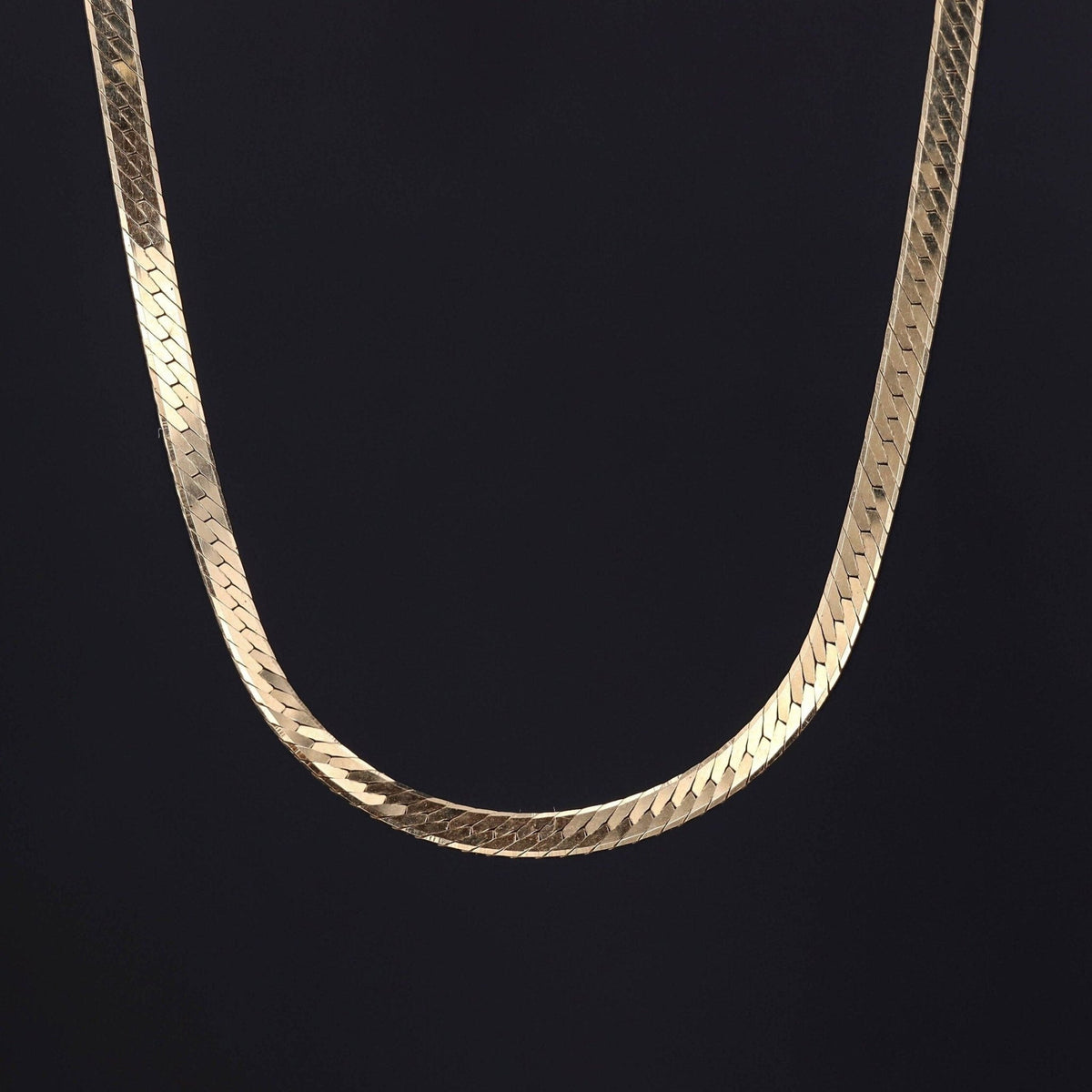Vintage Herringbone Chain of 14k Gold - Trademark Antiques