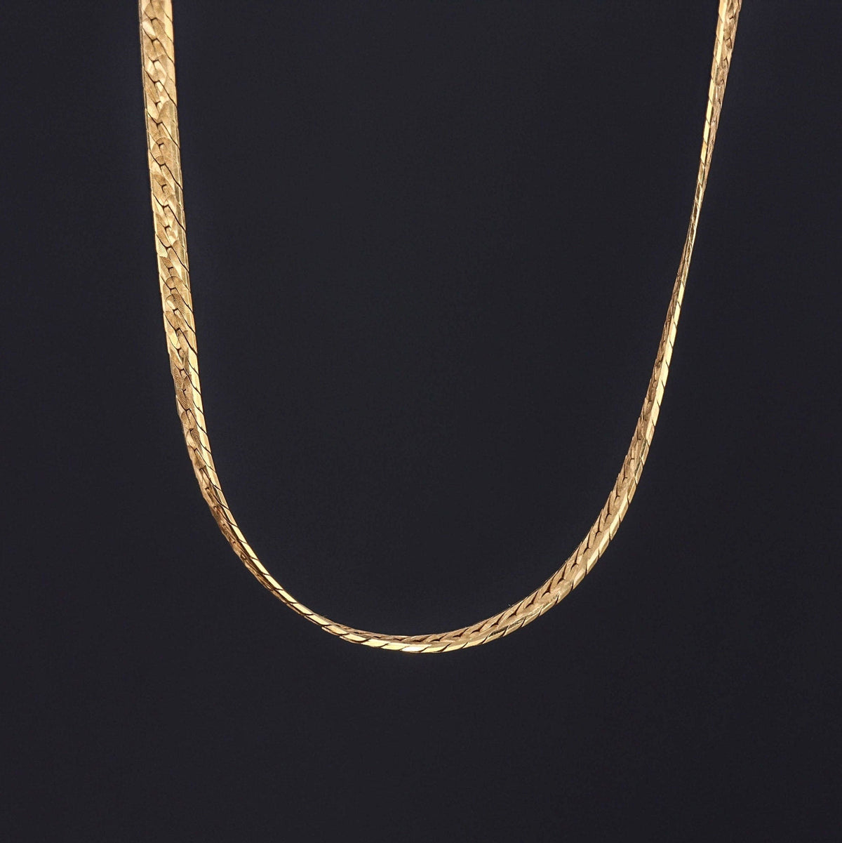 Vintage Herringbone Chain of 14k Gold - Trademark Antiques