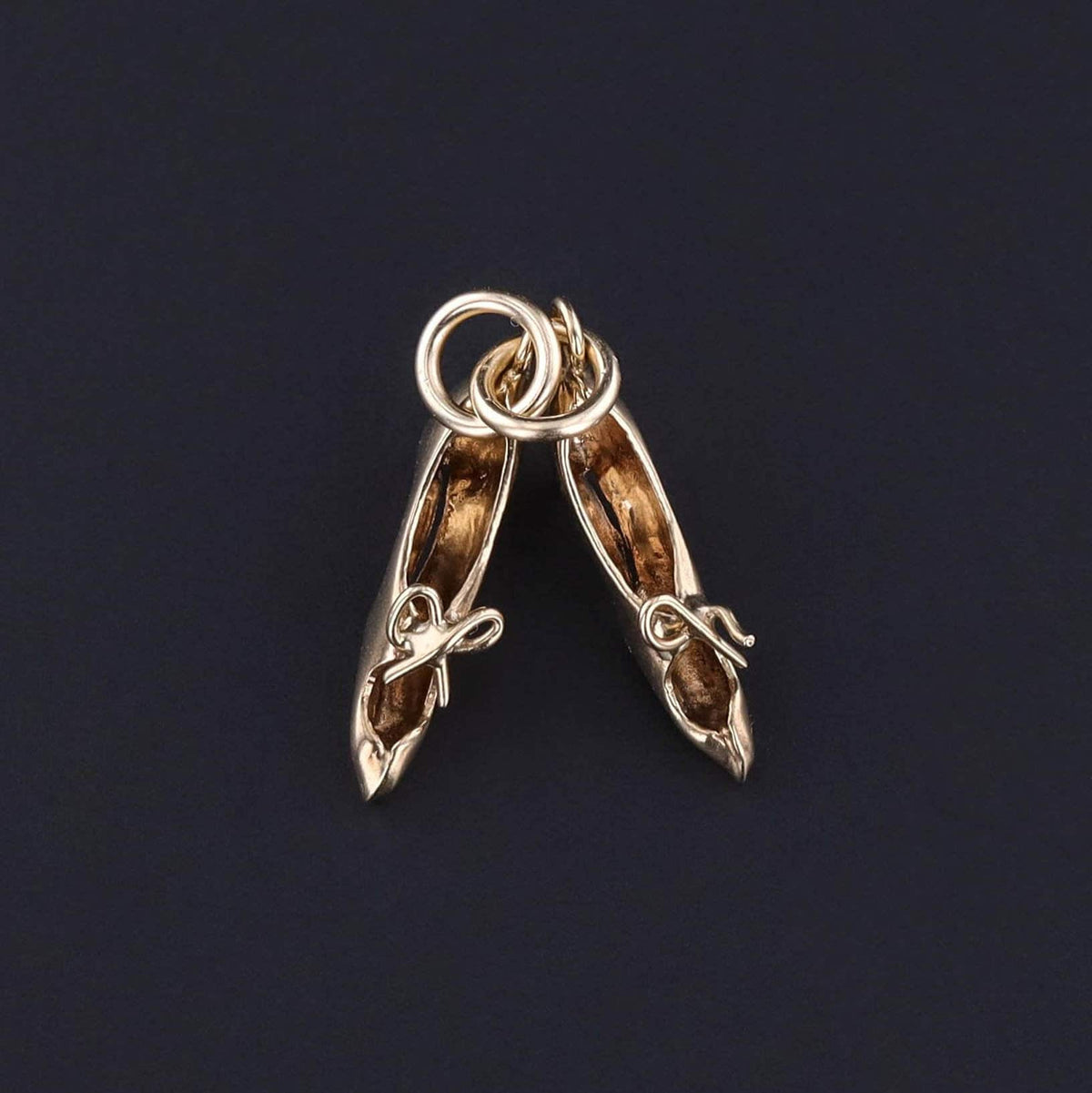 Vintage High Heels Shoe Charm of 9ct Gold - Trademark Antiques
