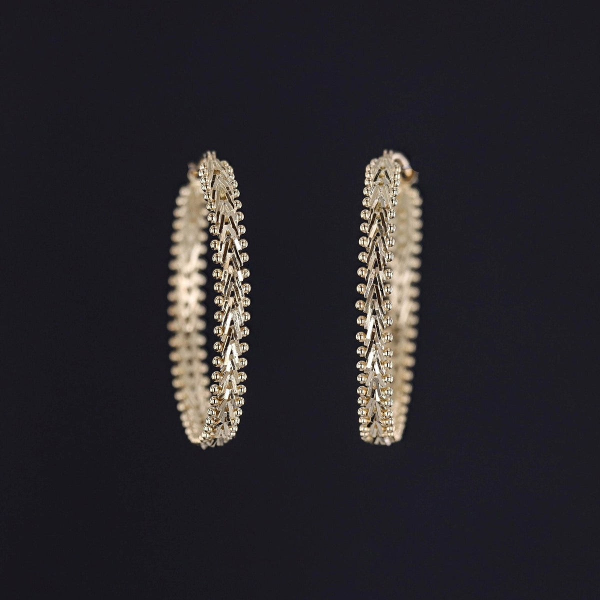 Vintage Hoop Earrings of 14k Gold - Trademark Antiques