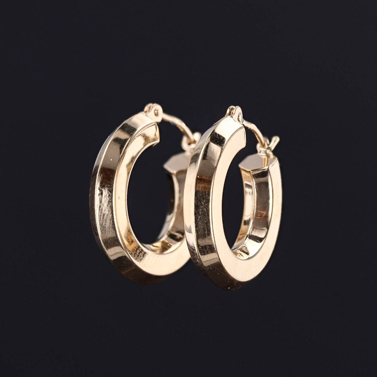 Vintage Hoop Earrings of 14k Gold - Trademark Antiques
