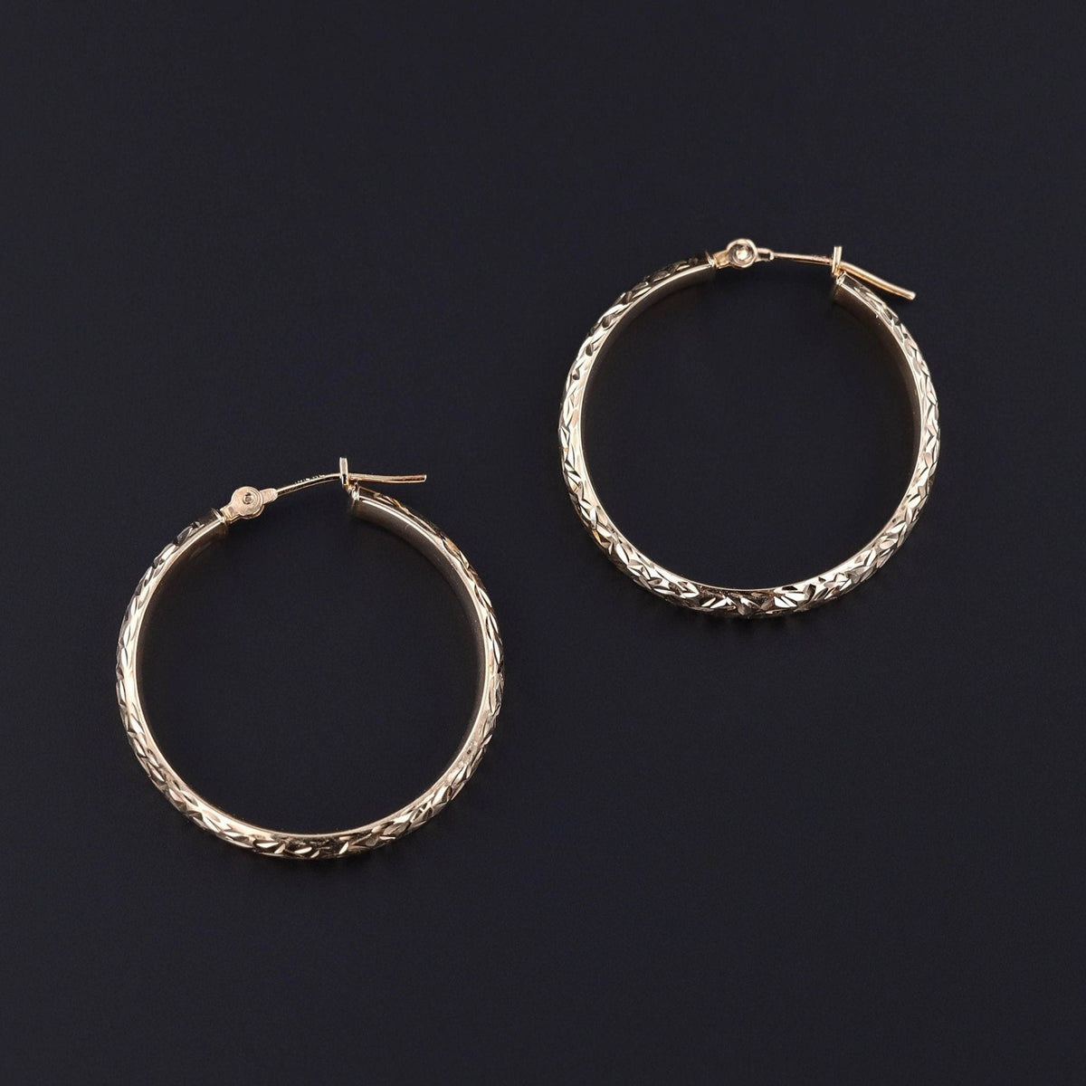 Vintage Hoop Earrings of 14k Gold - Trademark Antiques