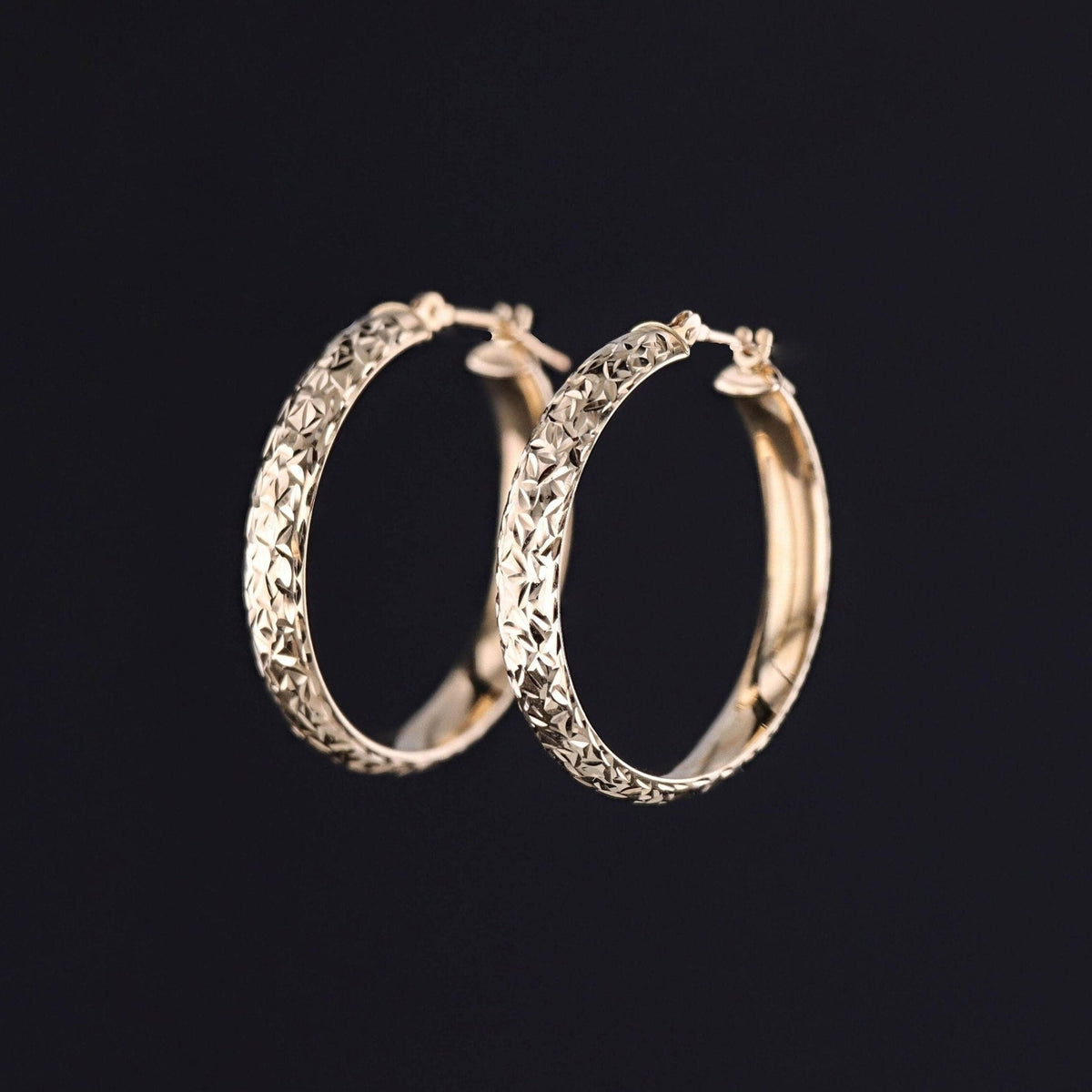 Vintage Hoop Earrings of 14k Gold - Trademark Antiques