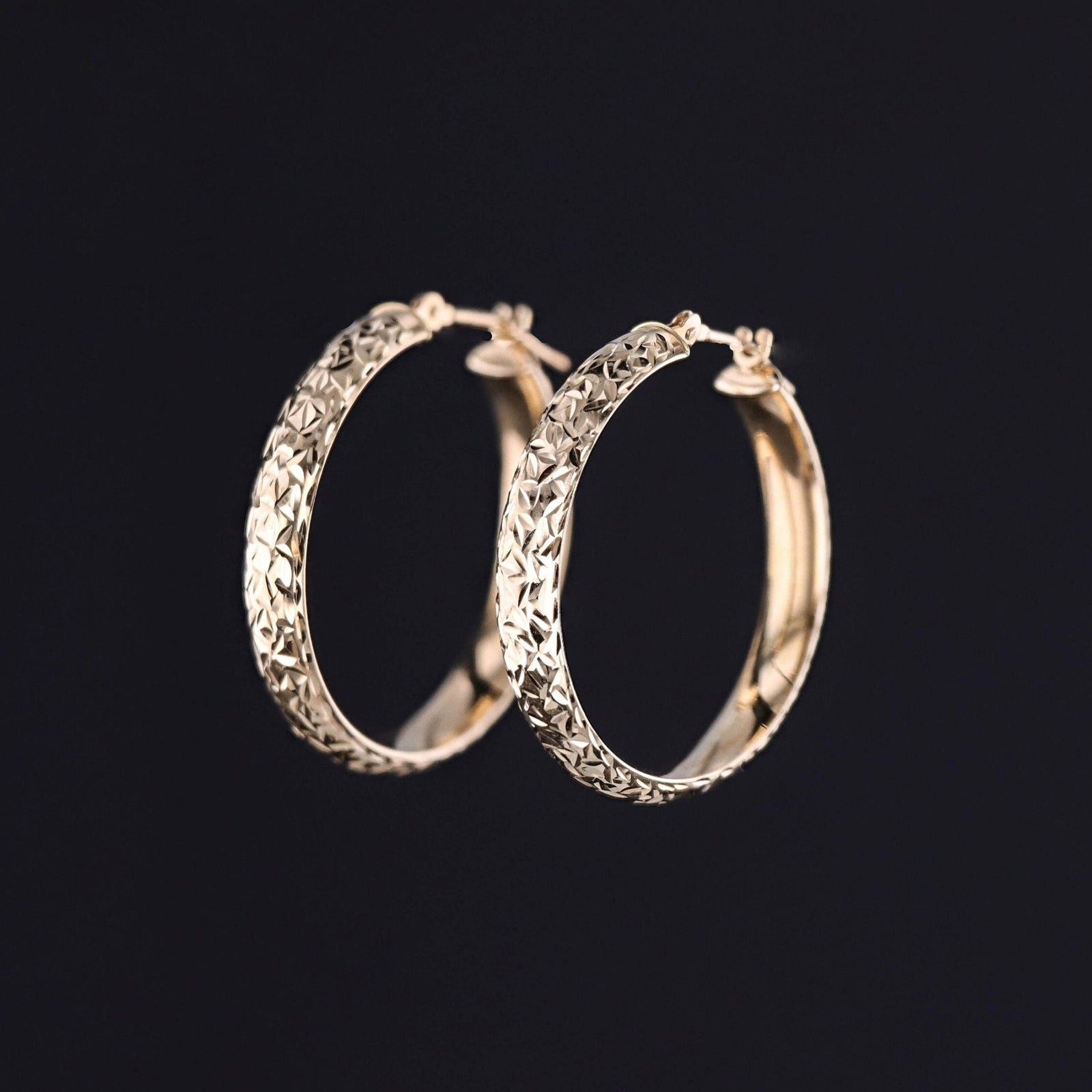Vintage Hoop Earrings of 14k Gold - Trademark Antiques
