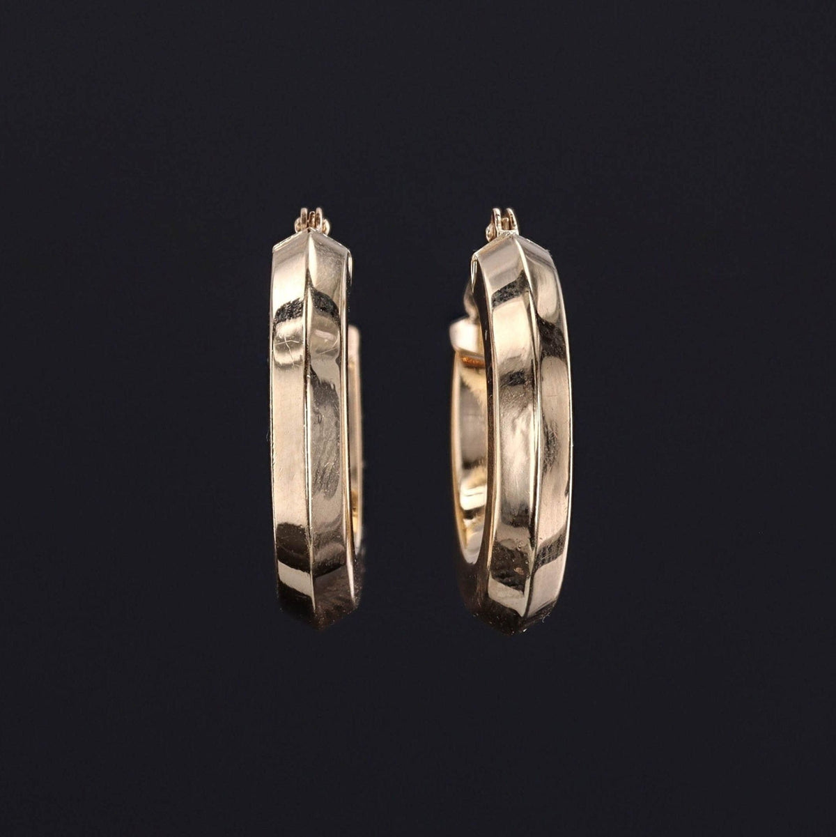 Vintage Hoop Earrings of 14k Gold - Trademark Antiques
