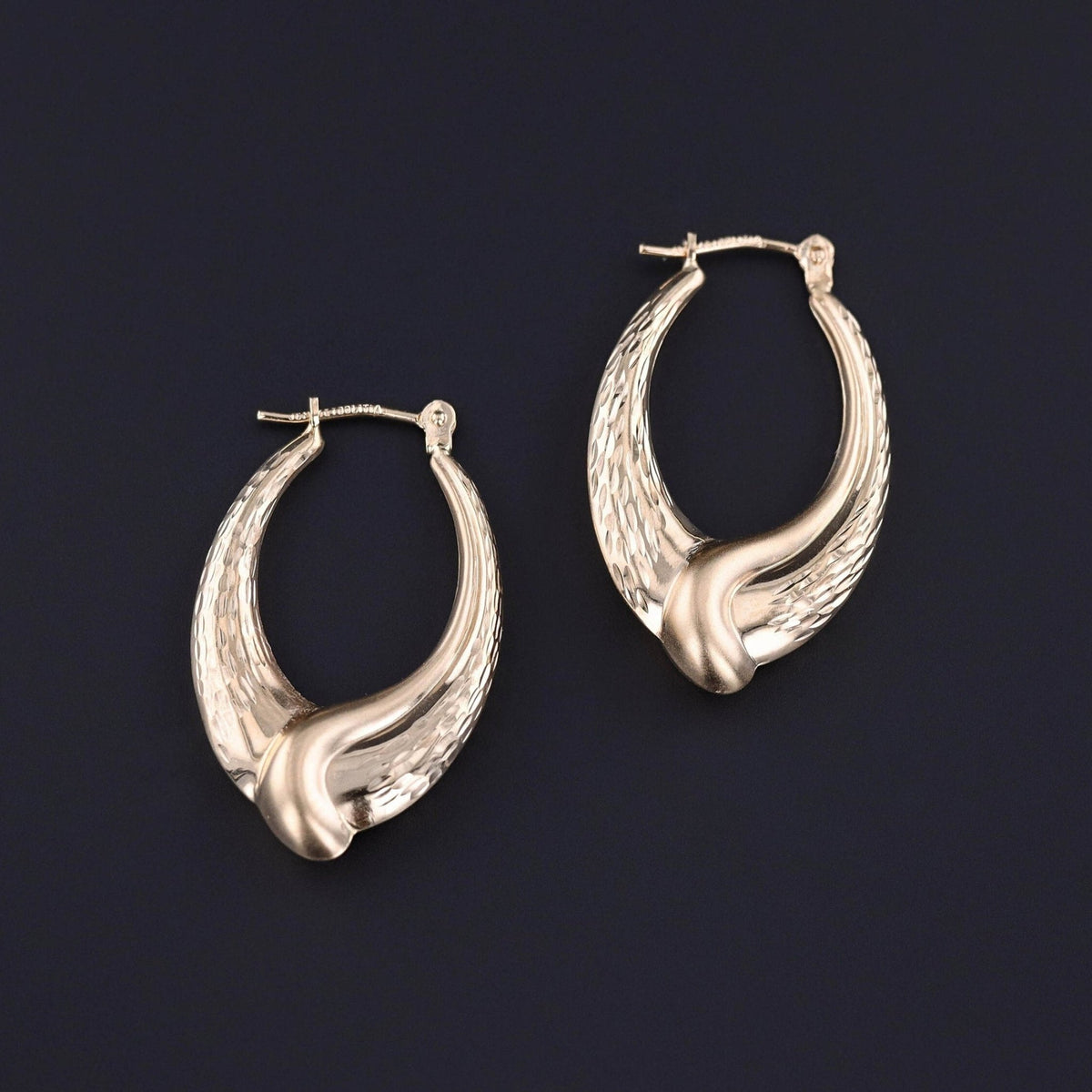 Vintage Hoop Earrings of 14k Gold - Trademark Antiques
