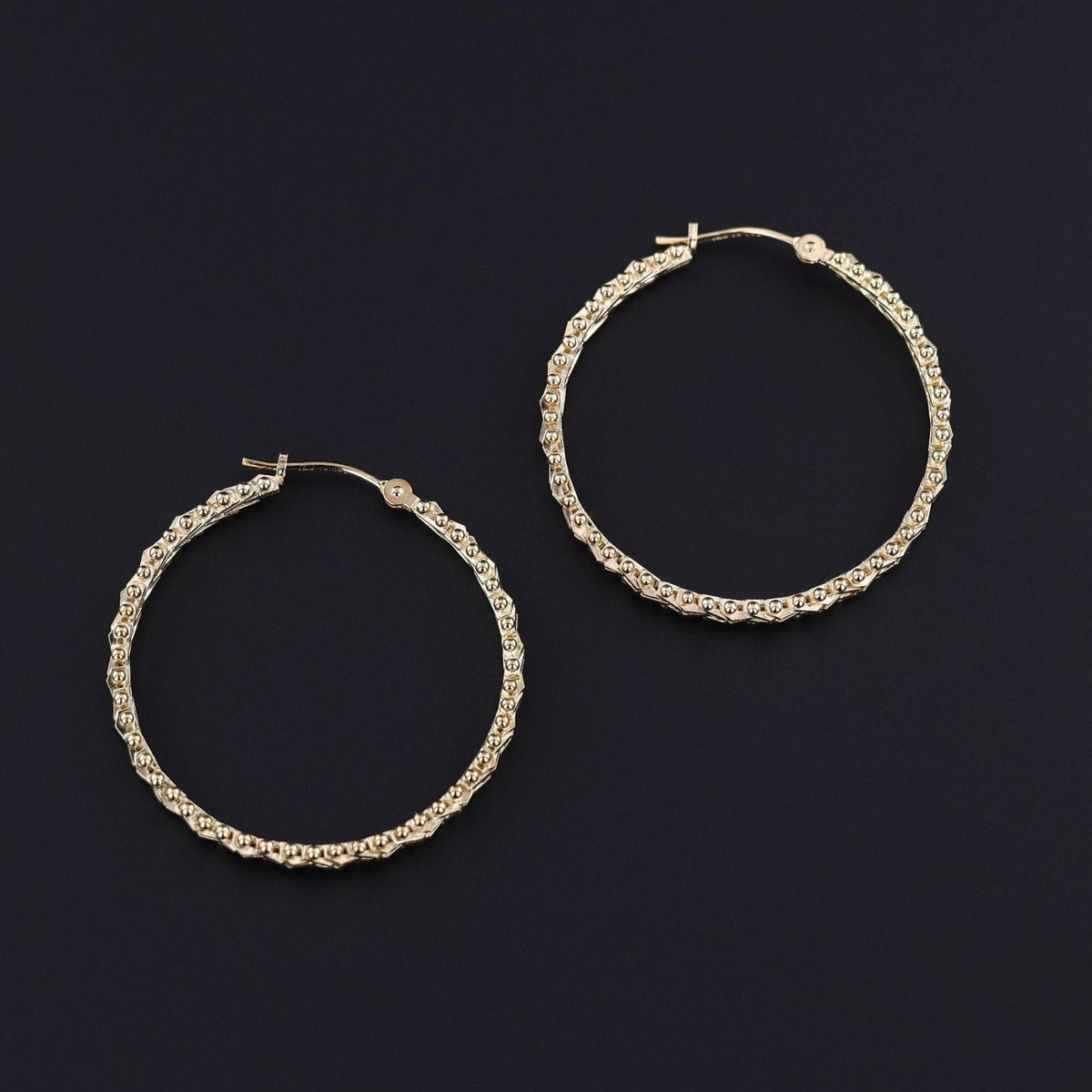 Vintage Hoop Earrings of 14k Gold - Trademark Antiques