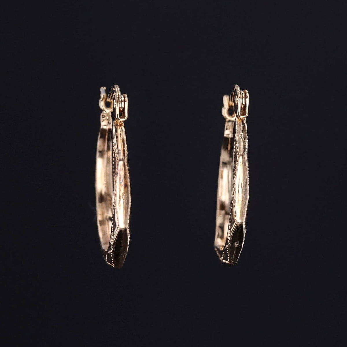 Vintage Hoop Earrings of 14k Gold - Trademark Antiques