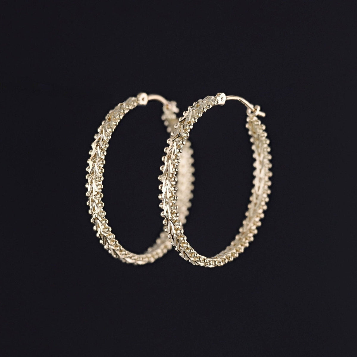 Vintage Hoop Earrings of 14k Gold - Trademark Antiques