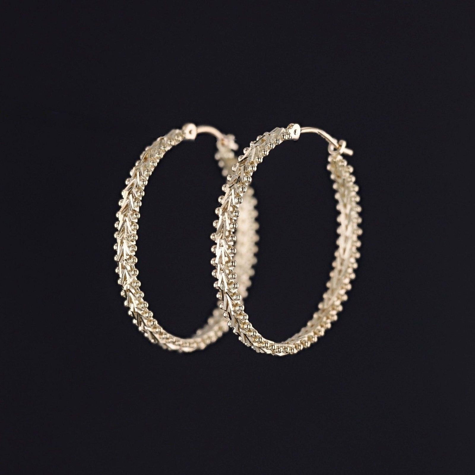 Vintage Hoop Earrings of 14k Gold - Trademark Antiques