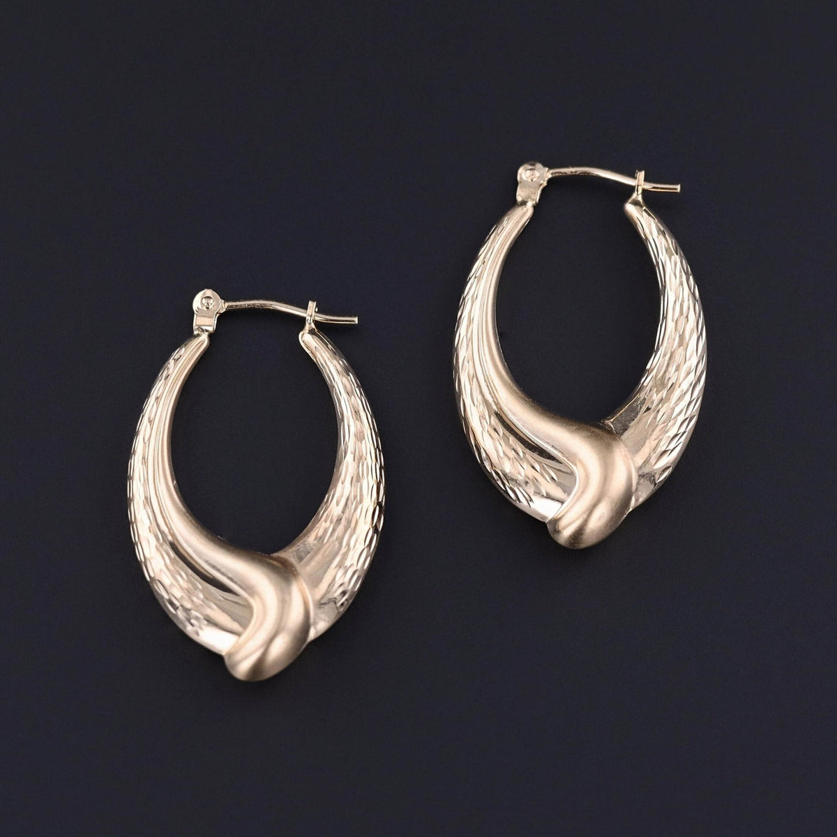 Vintage Hoop Earrings of 14k Gold - Trademark Antiques