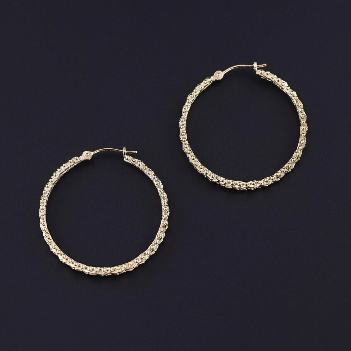 Vintage Hoop Earrings of 14k Gold - Trademark Antiques