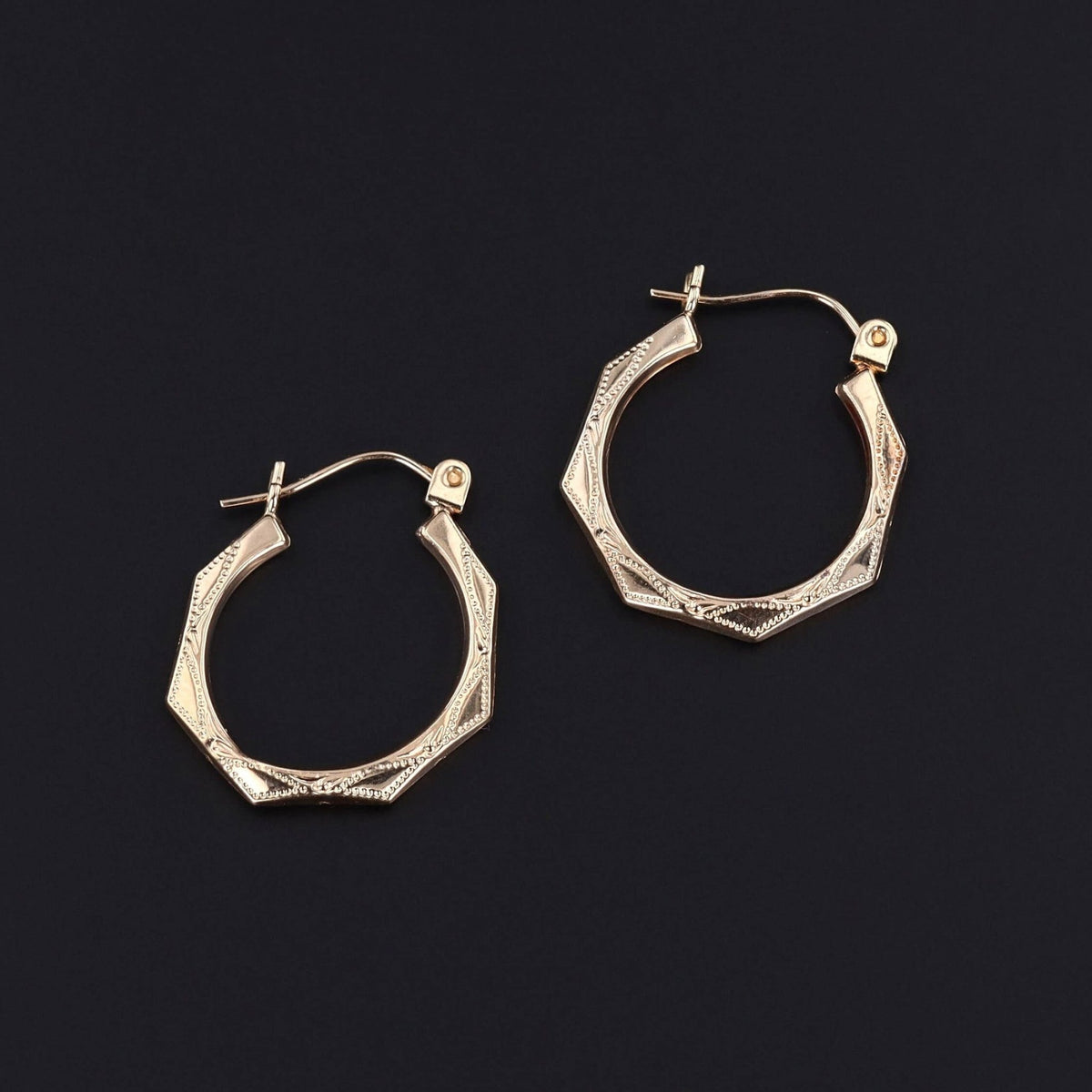 Vintage Hoop Earrings of 14k Gold - Trademark Antiques