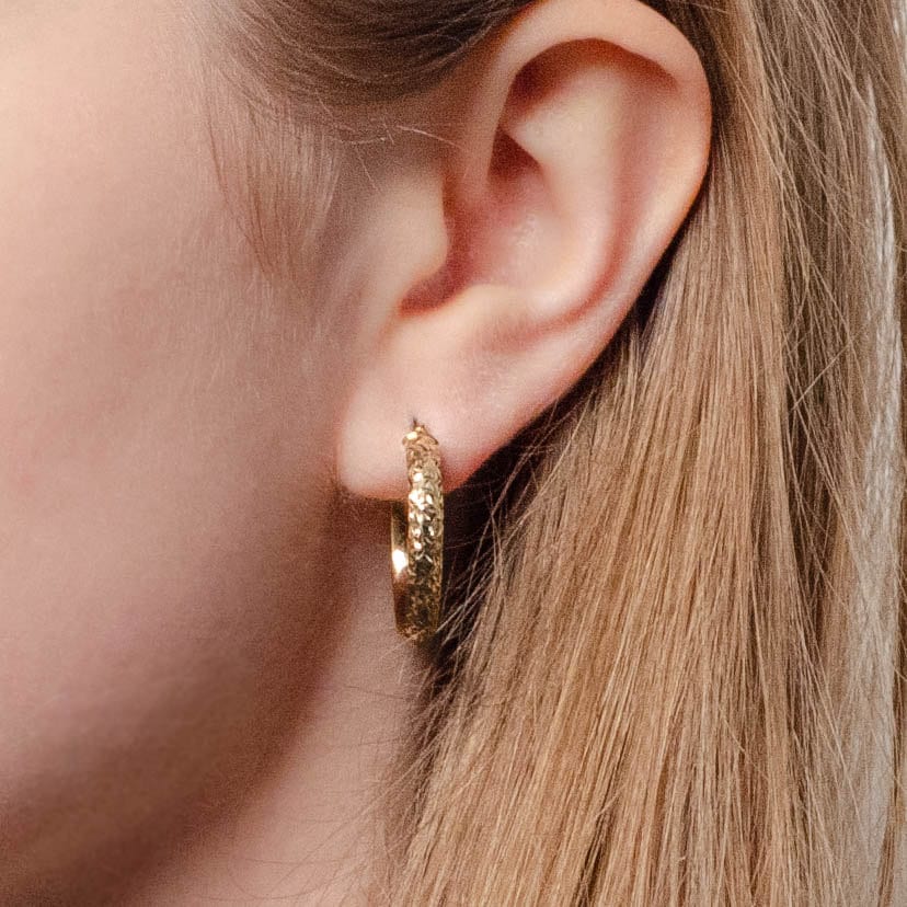 Vintage Hoop Earrings of 14k Gold - Trademark Antiques