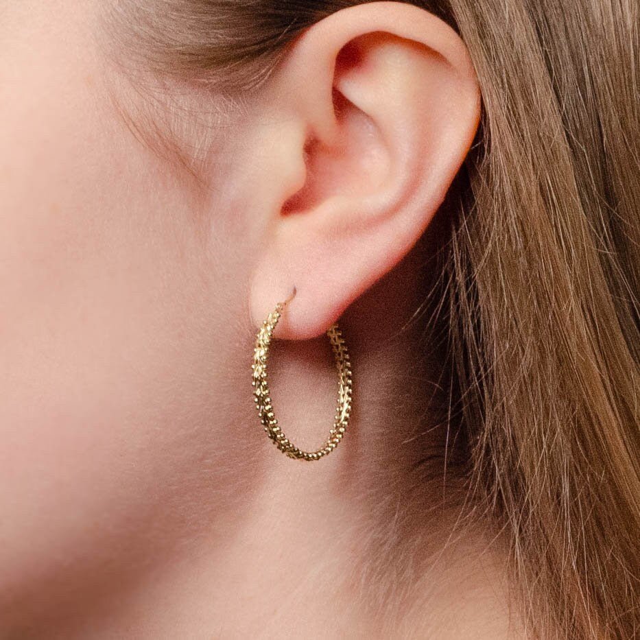 Vintage Hoop Earrings of 14k Gold - Trademark Antiques